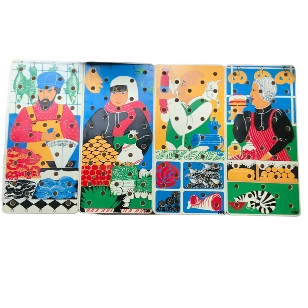 VINTAGE 1980s Swedish Color and Counting Children’s Board Game by Fiig